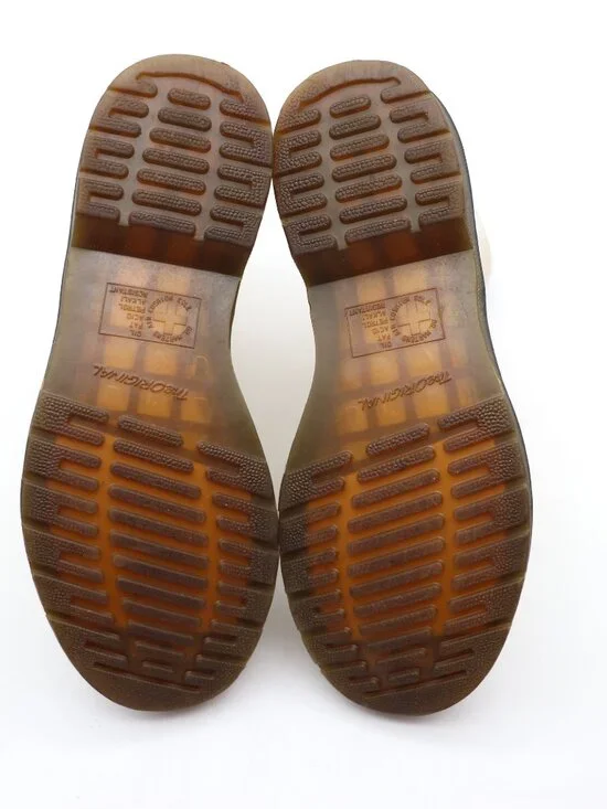 Doc Dr. Martens Pascal Combat Boots Women's Size 9 Metallic Gold Leather - Picture 8 of 12